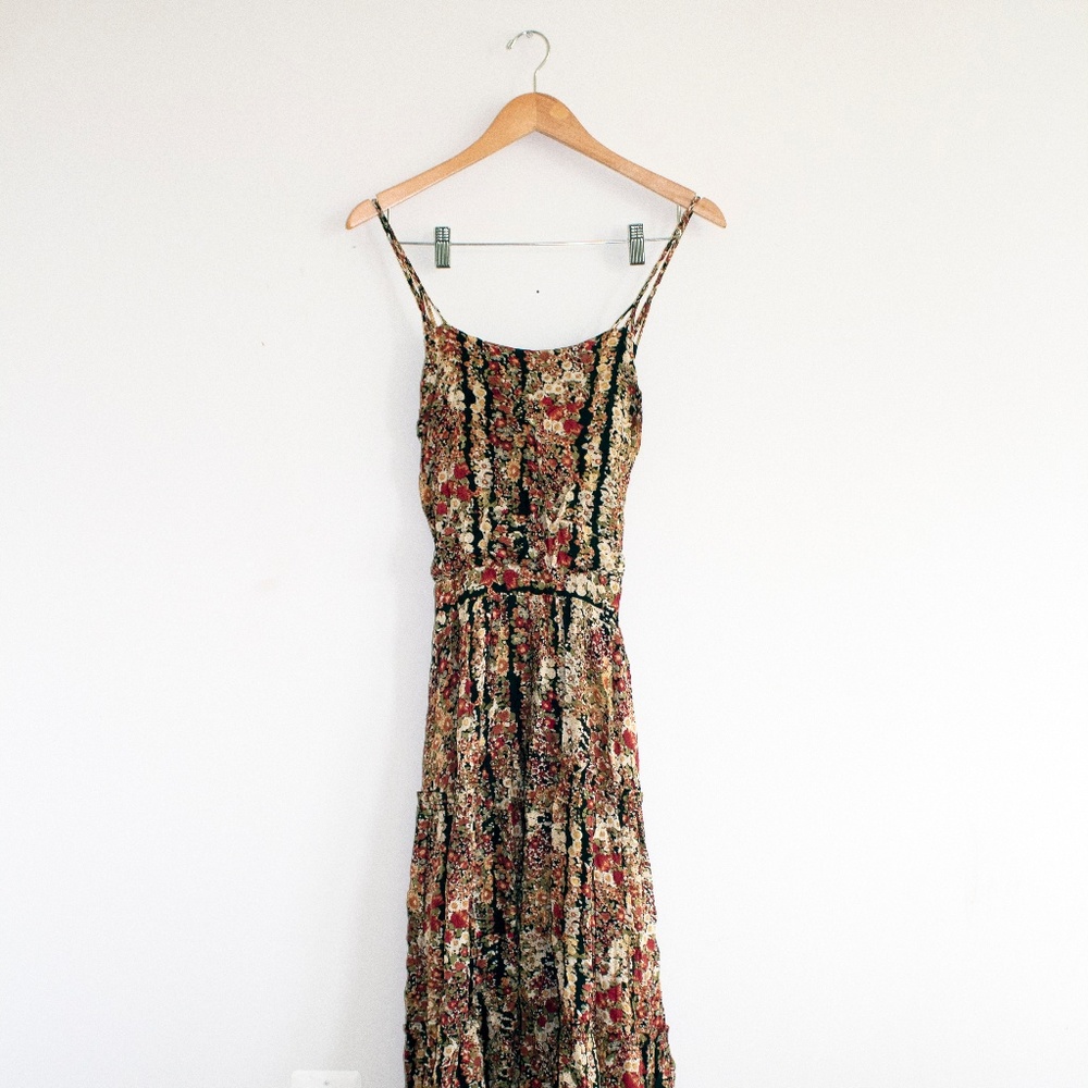 Free People Floral Blouson Maxi Dress